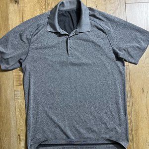 Mens Lululemon Short Sleeve Golf Polo Large in Grey